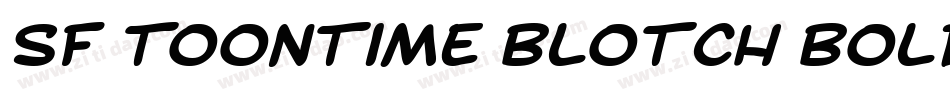 SF Toontime Blotch Bold Italic字体转换